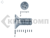 Винт потайной,цинк DIN965 4х 8 Фасовка (3000шт)