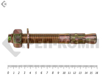 Анкер клиновой 20х160, желтый цинк (10шт)