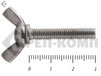 Винт-барашек, американский тип НЕРЖАВЕЙКА DIN 316 А2 6х30 (25 шт)