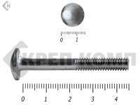 Болт мебельный, цинк DIN607 с усом 6х 45 пр.4,8 Фасовка МОСКРЕП (200шт)