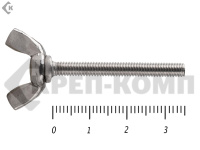 Винт-барашек, американский тип НЕРЖАВЕЙКА DIN 316 А2 4х35 (100 шт)