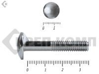 Болт мебельный, цинк DIN607 с усом 6х 35 пр.4,8 Фасовка МОСКРЕП (200шт)