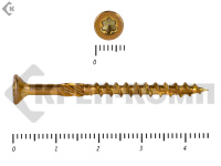 Саморезы Конструкционные, потай Torx, желтый цинк   3.5х 45 мм (200 шт) 