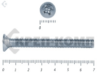 Винт потайной,цинк DIN965 5х 70 Фасовка (200шт)