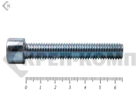 Винт с внутренним шестигранником,цинк DIN912 12 х65 полная резьба Фасовка МОСКРЕП (40шт)