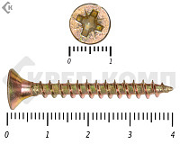 Саморез желтый цинк POZY 5х 40 (7000шт)