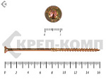 Саморезы Конструкционные, потай Torx, желтый цинк   6.0х160 мм (100 шт) – фото