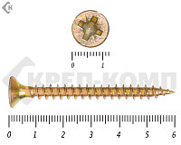 Саморез желтый цинк POZY 6х 60 Фасовка (200 шт)