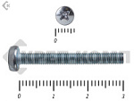 Винт полуцилиндрическая головка,цинк DIN7985 3х30 Фасовка (1000шт) – фото