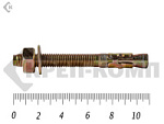 Анкер клиновой 12х110, желтый цинк (50шт) – фото