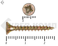 Саморез желтый цинк POZY 3,5х25 Фасовка (1500шт)