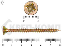 Саморез желтый цинк POZY 5х 60 (25шт)