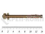 Анкер клиновой 12х140, желтый цинк (40шт) – фото